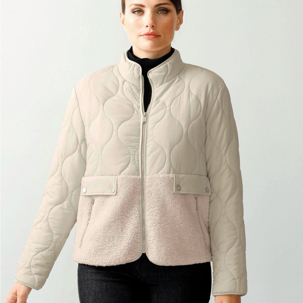Rino & Pelle Ivory Quilted and Teddy Coat